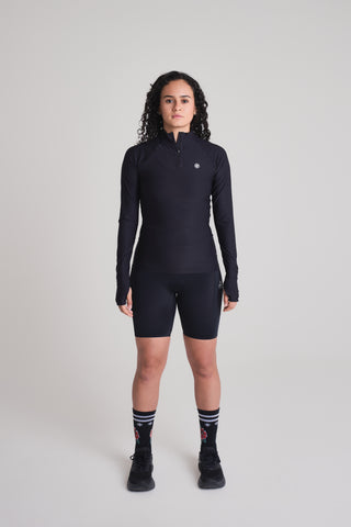 Black running jersey women