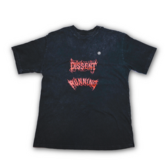 Oversized metal tee - Black acid wash