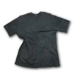 Oversized metal tee - Black acid wash