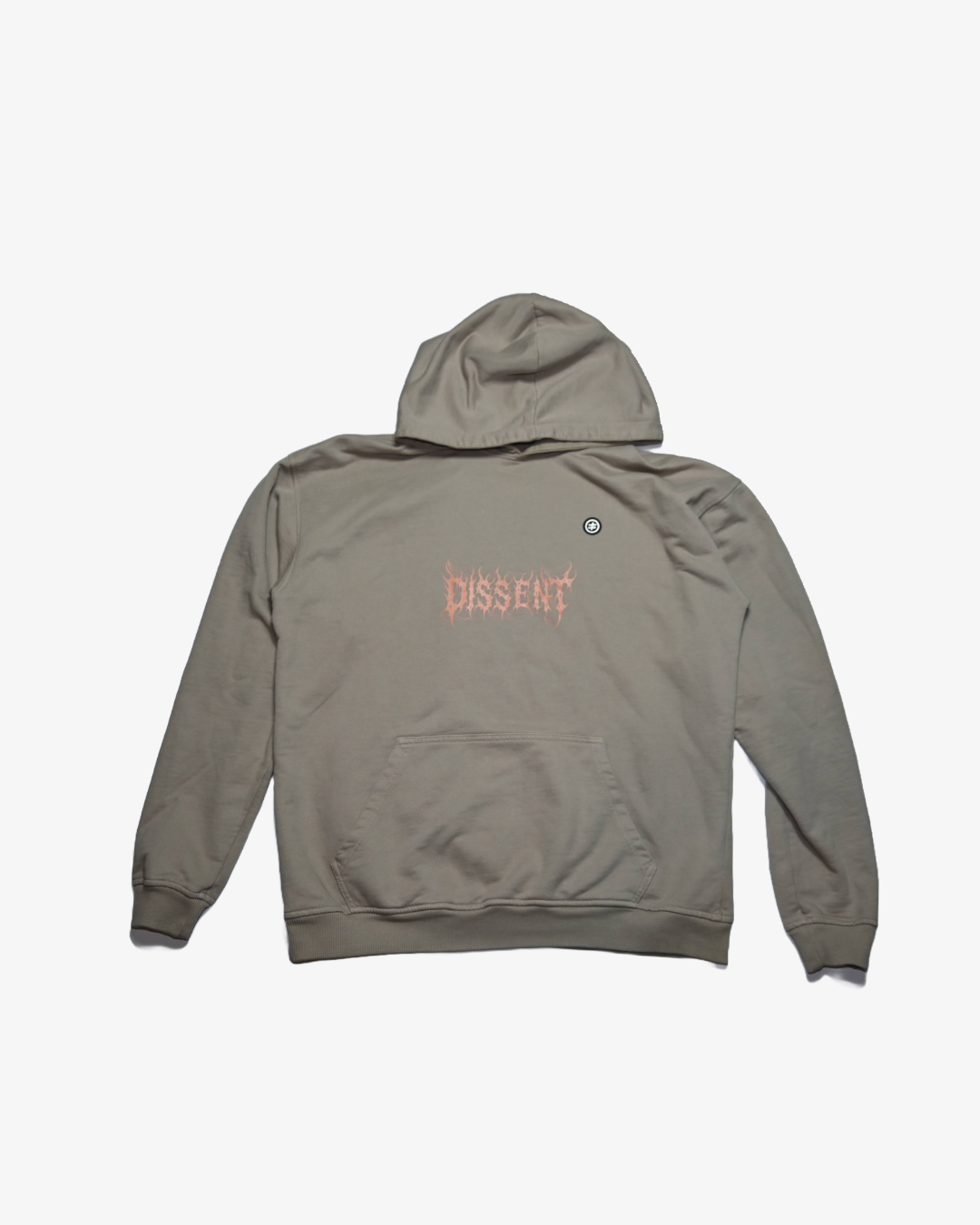 Oversized metal hoodie - Cream
