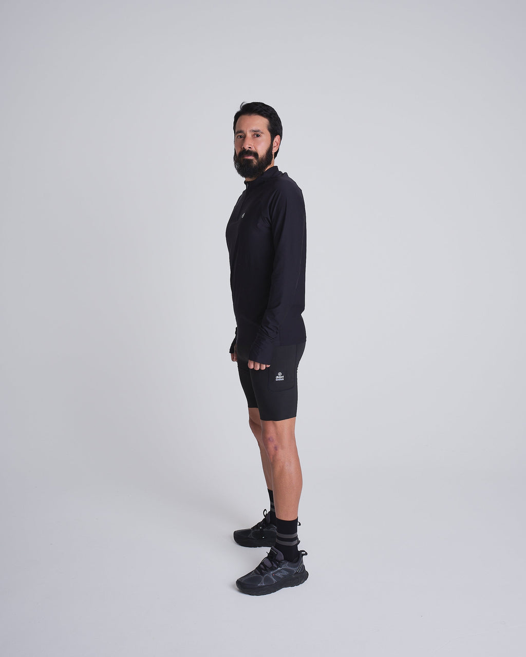 Black running jersey men