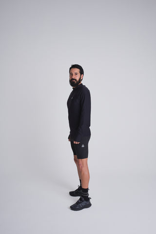 Black running jersey men