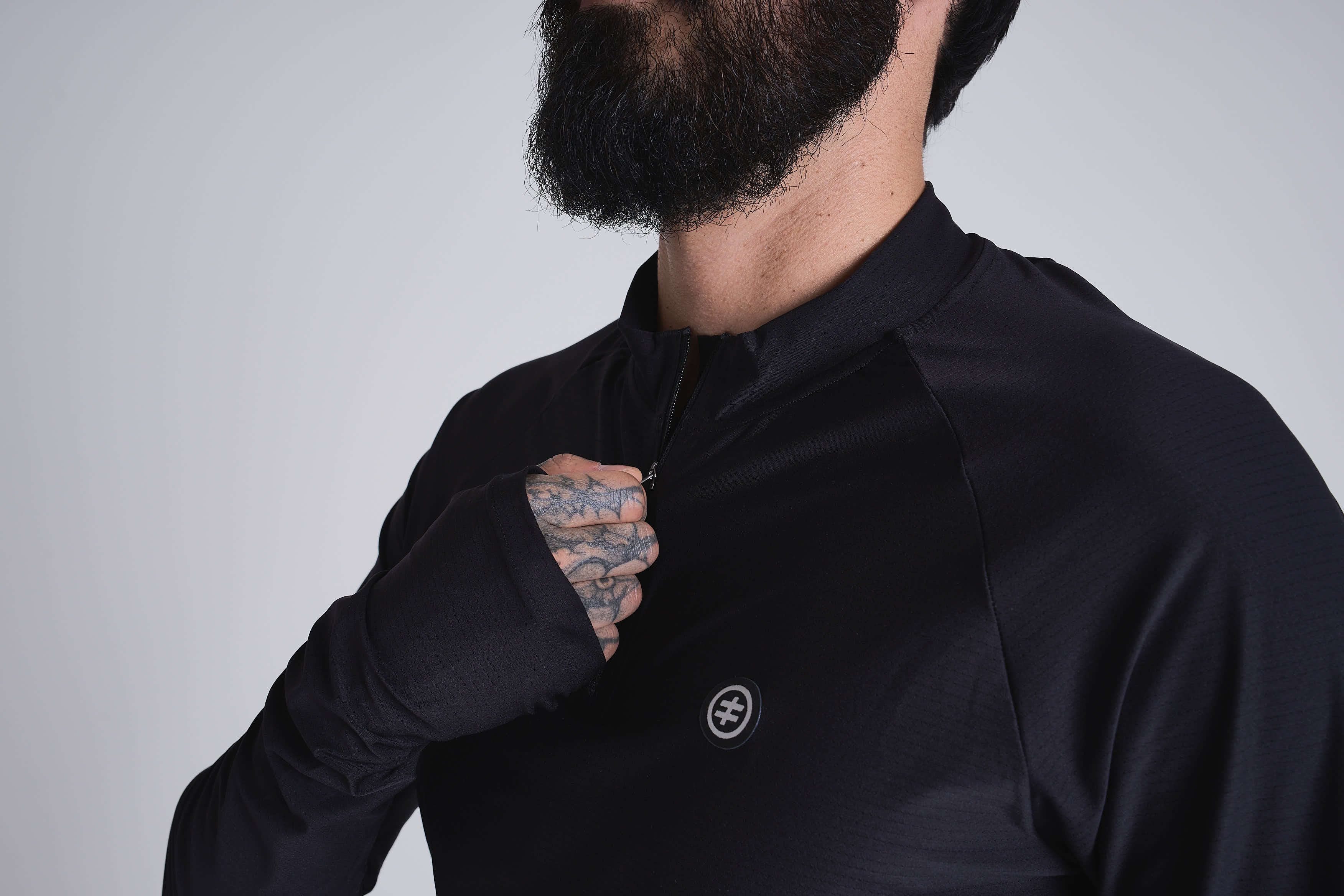 Black running jersey men