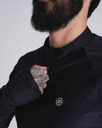 Black running jersey men