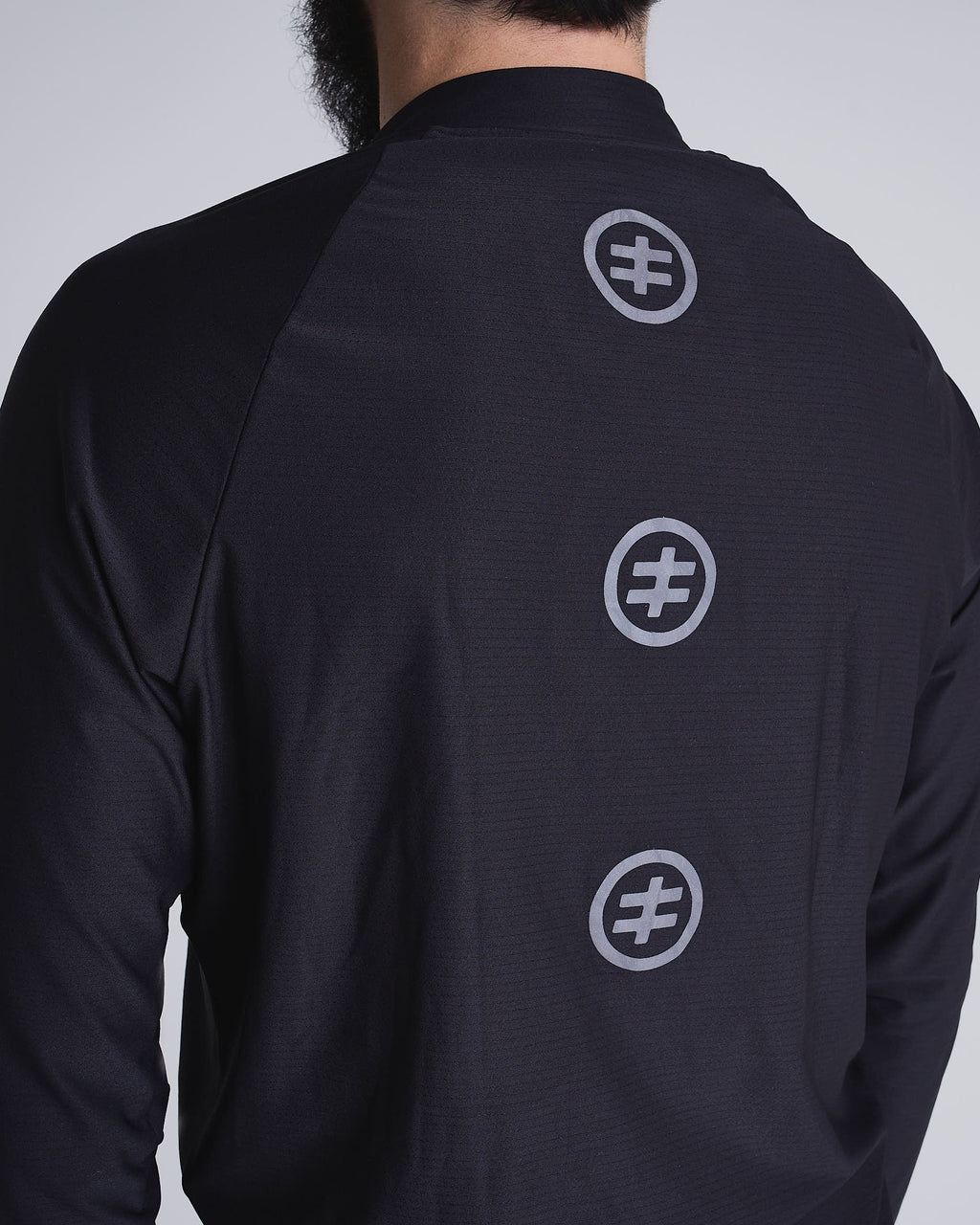 Black running jersey men