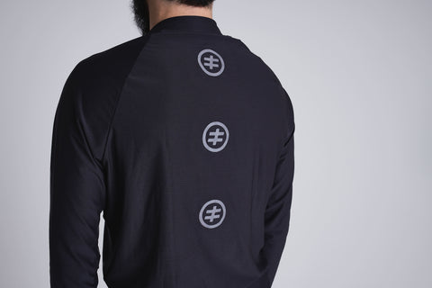Black running jersey men