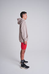 Oversized metal hoodie - Cream