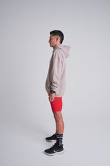 Oversized metal hoodie - Cream