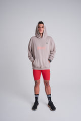 Oversized metal hoodie - Cream