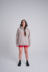 Oversized metal hoodie - Cream