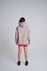 Oversized metal hoodie - Cream