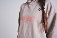 Oversized metal hoodie - Cream