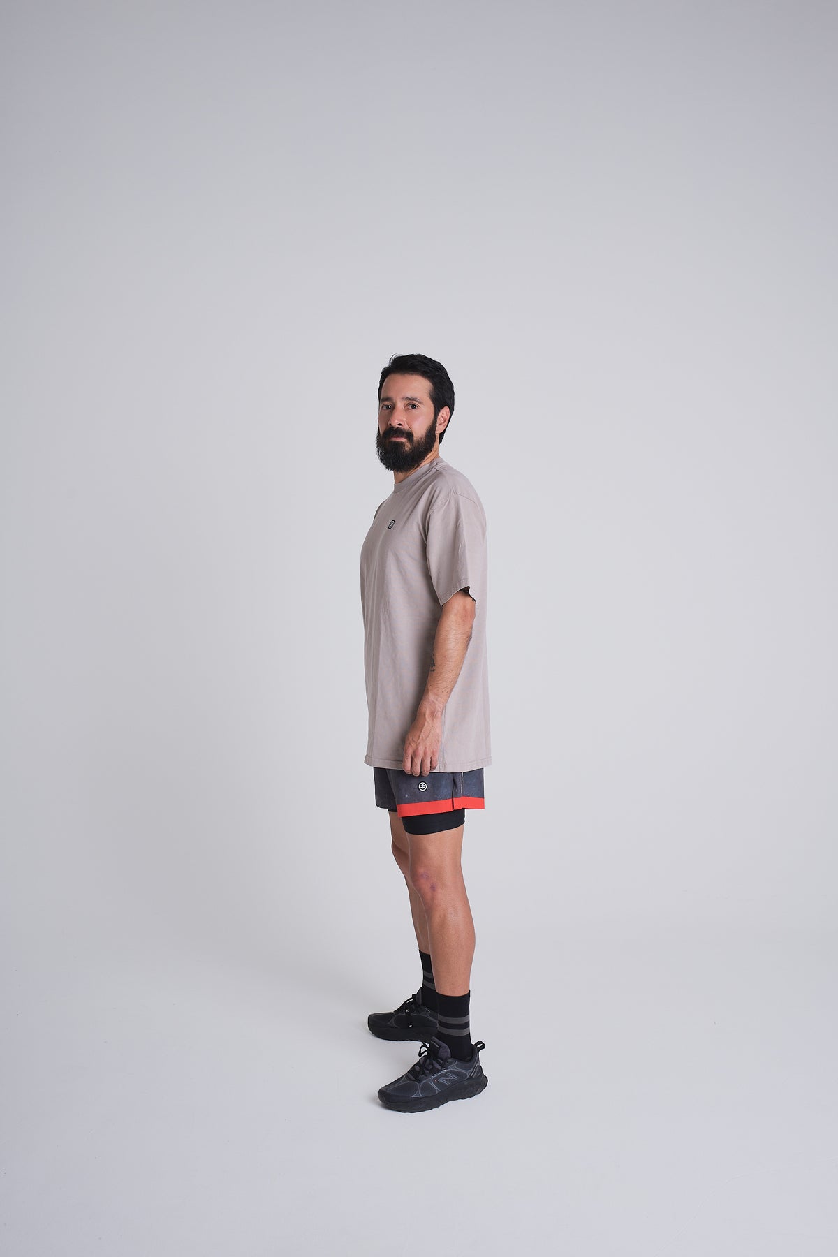 Oversized metal tee - Cream