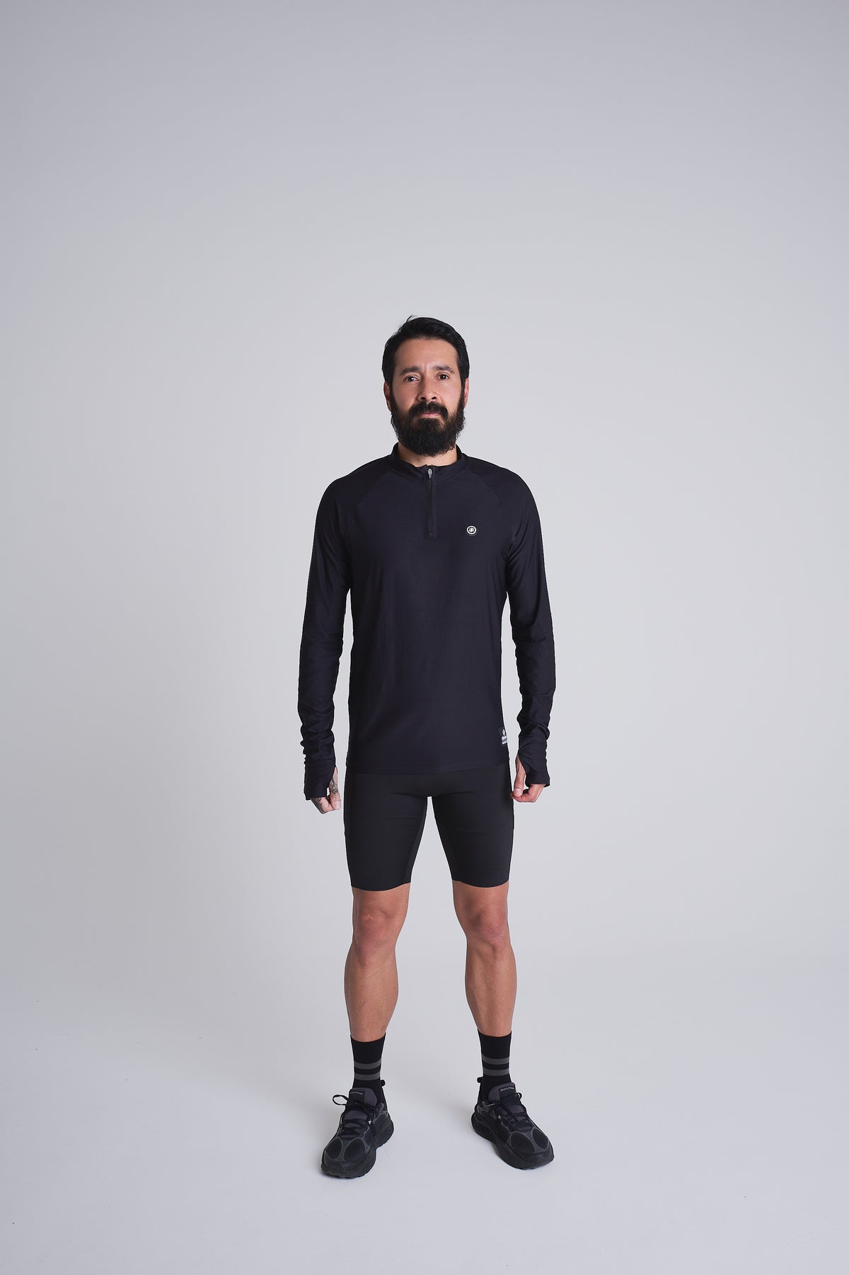 Black running jersey men