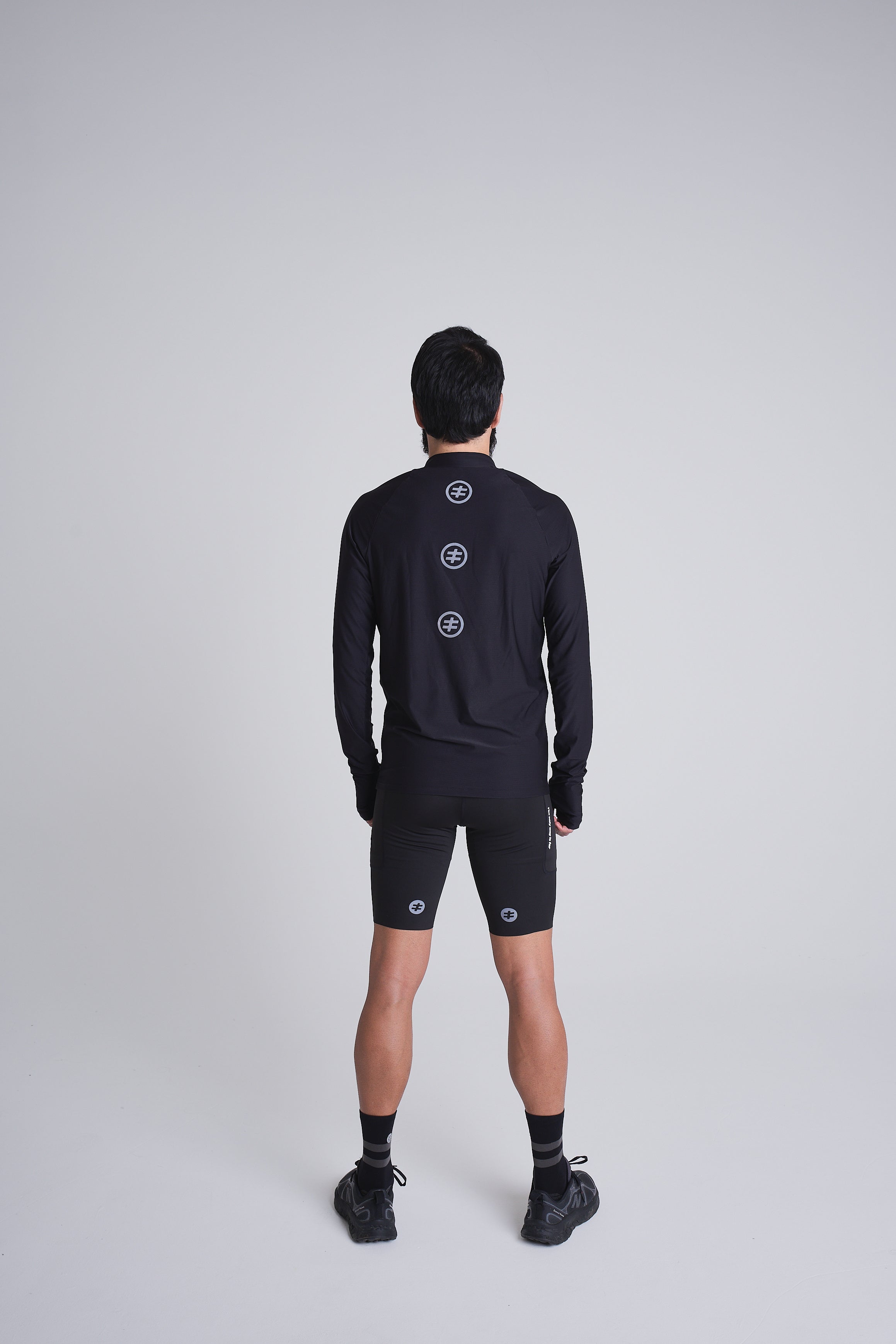 Black running jersey men