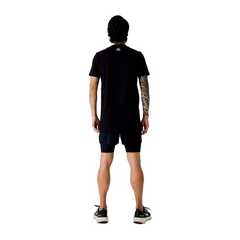 Dissent running Black Long Run shorts For All Model  - Back