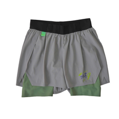 Dissent running Grey Long Run Shorts For All - Front