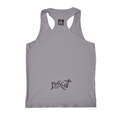 Dissent running Grey Marathon Tank Men - back