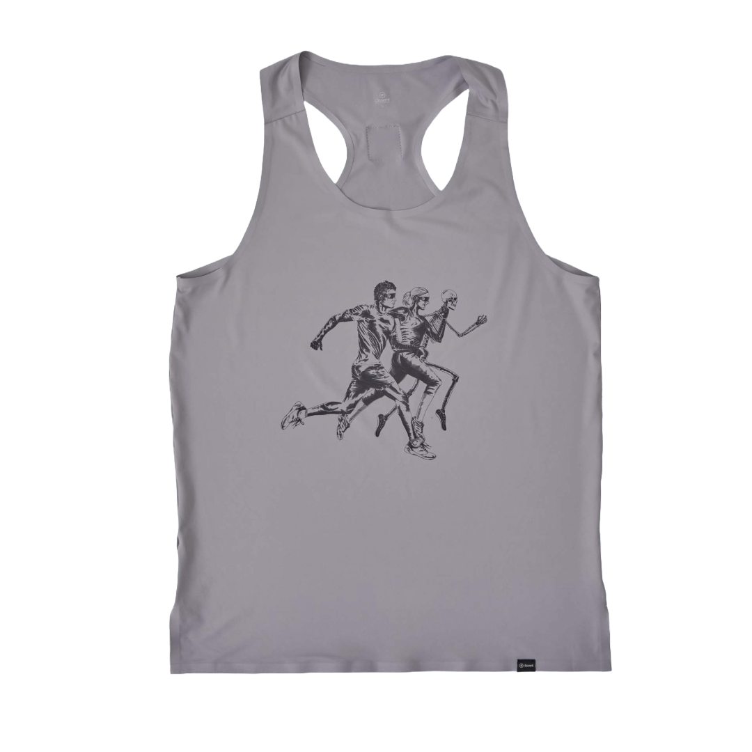 Dissent running Grey Marathon Tank Men - Front